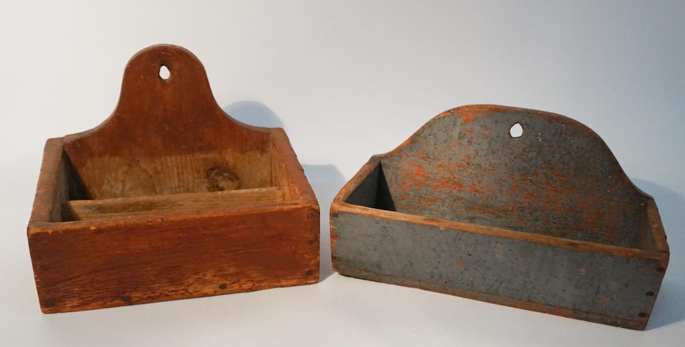 American Country Hepplewhite Painted Hanging Boxes (1 of 2)