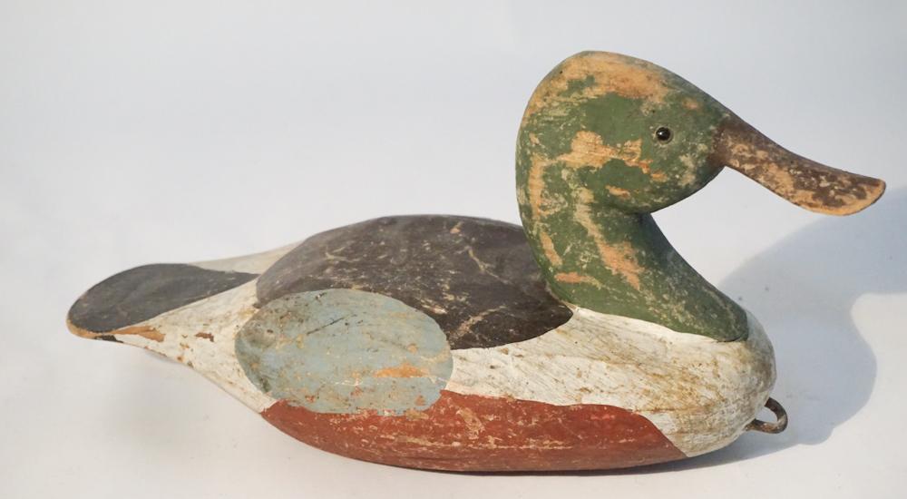 Antique Carved & Painted Blue Wing Teal Duck Decoy (1 of 4)