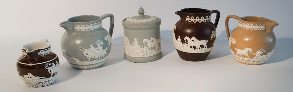 Antique English Salt Glazed Sporting Vessels (1 of 3)