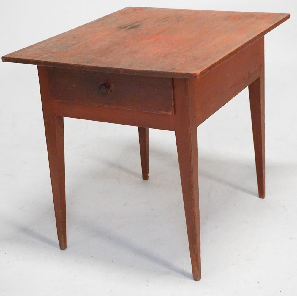 Handsome Southern Painted Yellow Pine Work Table (1 of 6)