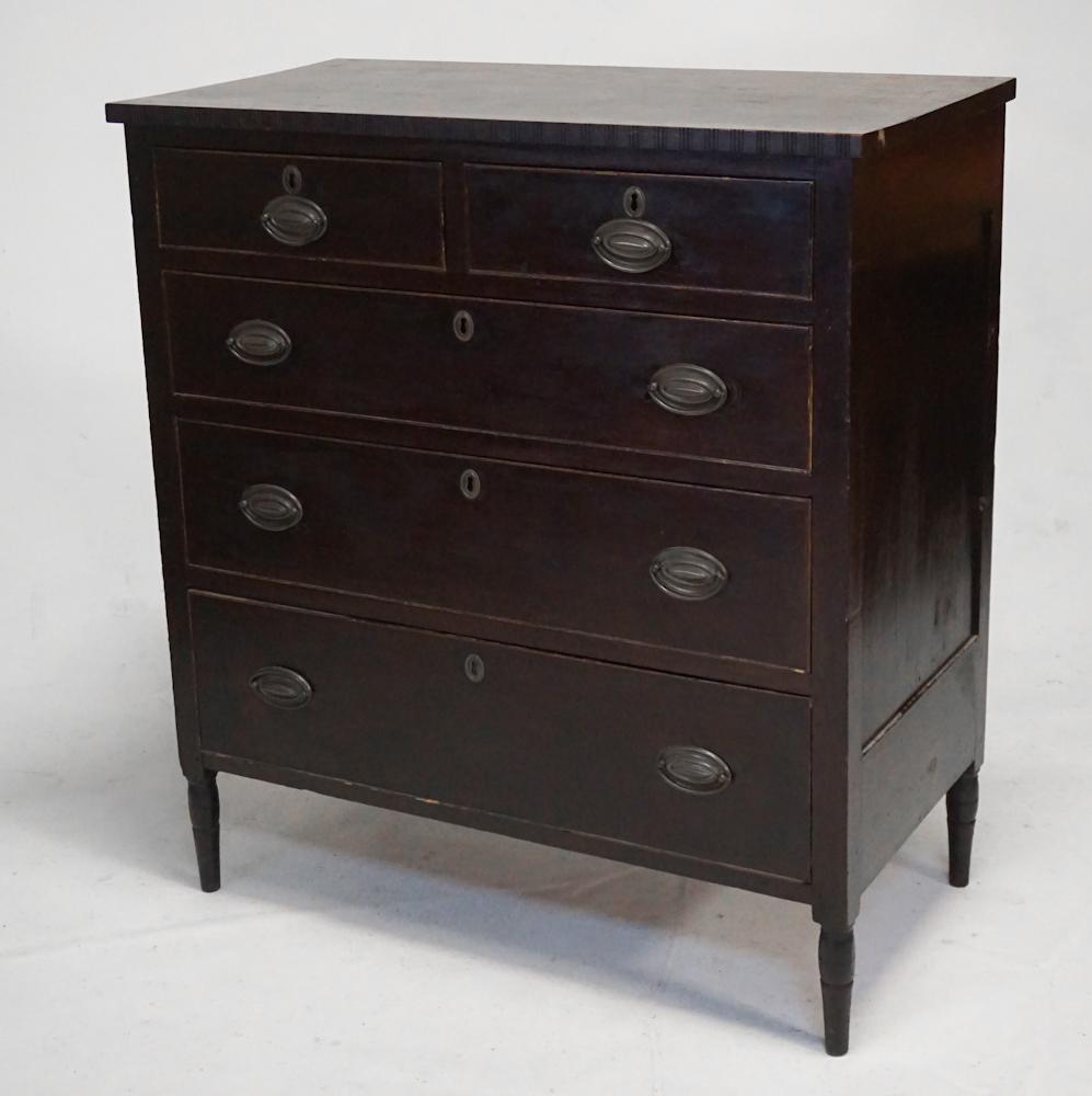 Very Handsome American Federal Cherry Chest of Drawers (1 of 5)