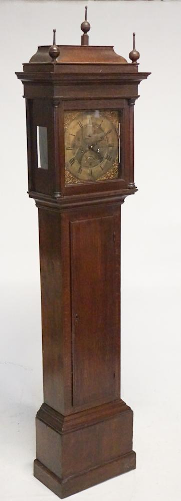 British George III Oak Tall Case Clock (1 of 4)