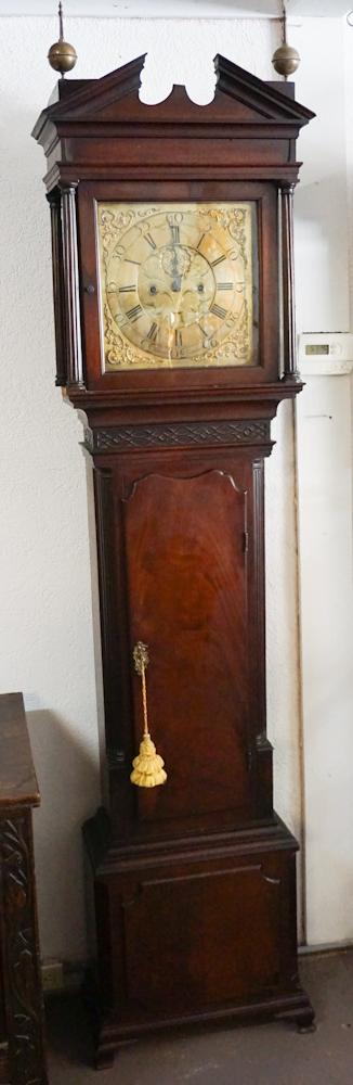 British George III Mahogany Tall Case Clock (1 of 3)