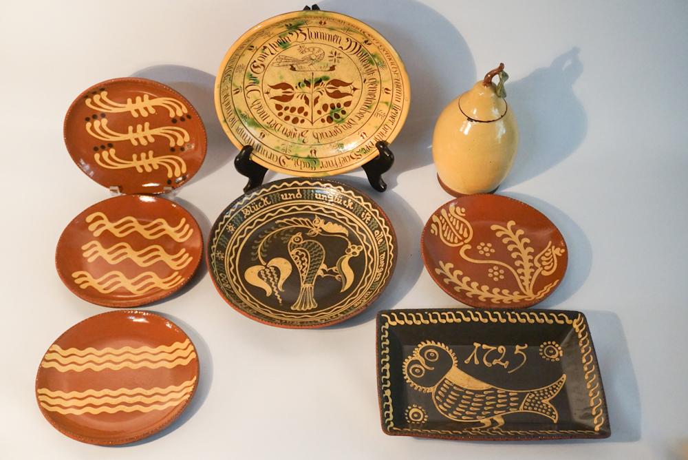 Quality Decorated &Figural American Redware Pieces (1 of 3)