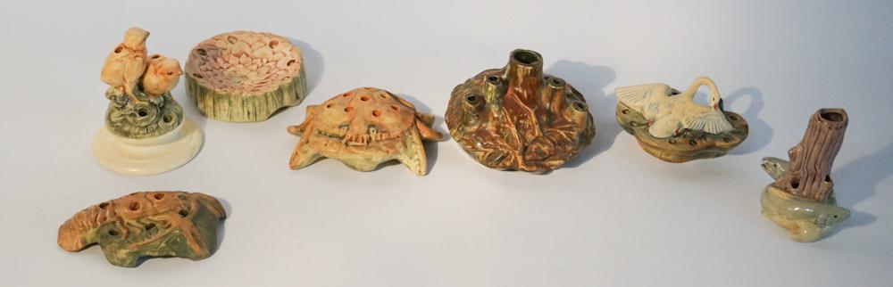 Antique & Vintage Weller Pottery Flower Frogs (1 of 2)