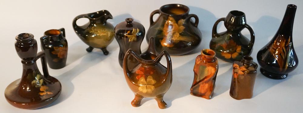 Ten Weller Hand Decorated Art Pottery Vessels (1 of 2)