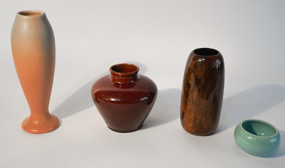 Four Deco Style Rookwood Art Pottery Vases (1 of 3)