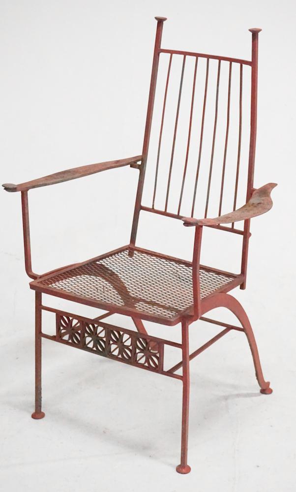 Charming Art Deco Salterini Metal Arm Chair (1 of 2)