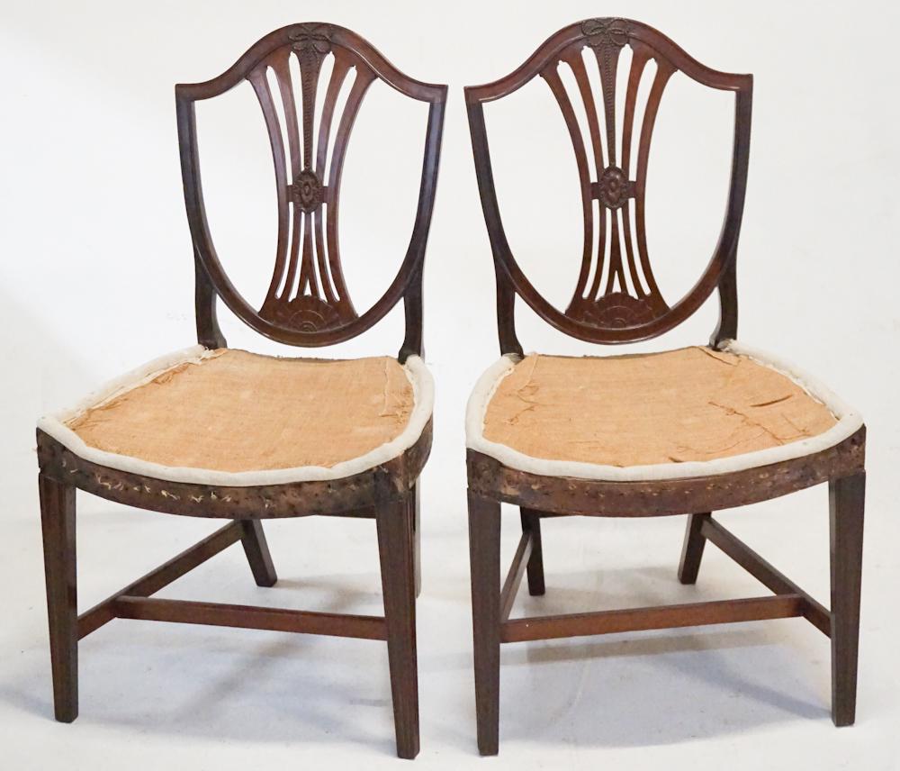 Handsome Pair George III Mahogany Side Chairs (1 of 3)