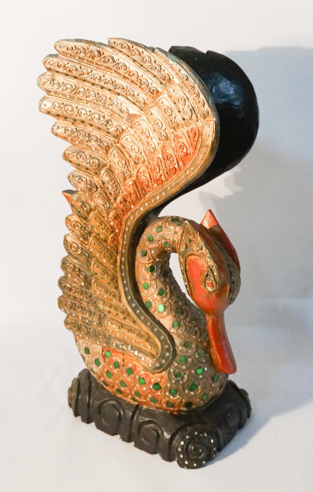 Oriental Carved Gilt & Polychrome Centerpiece (1 of 2)