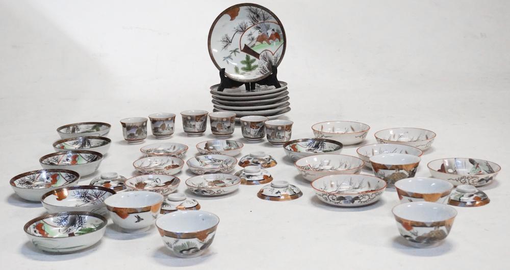 Set Antique Japanese Satsuma Porcelain Dinnerware (1 of 3)