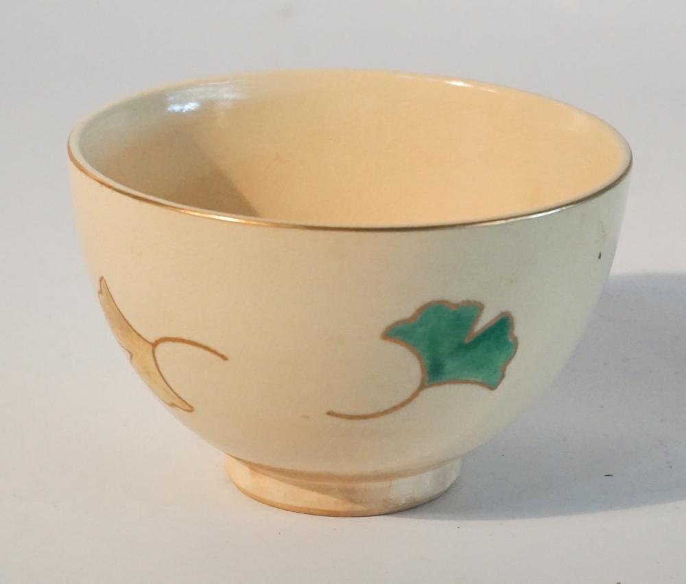 Japanese Art Deco Turned Pottery Bowl