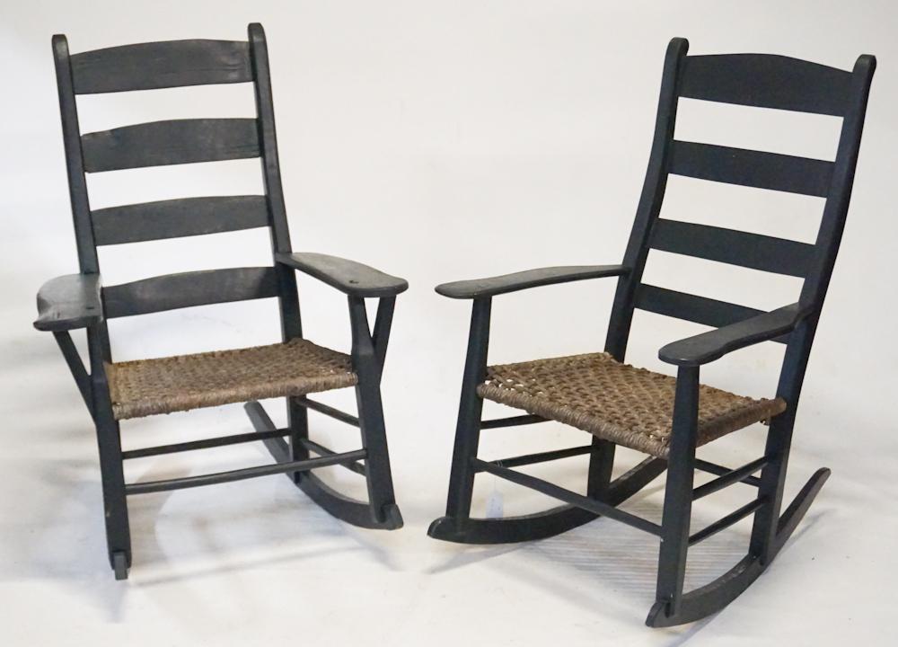 Near Pair Hunter Family Hand Made Rocking Chairs (1 of 3)