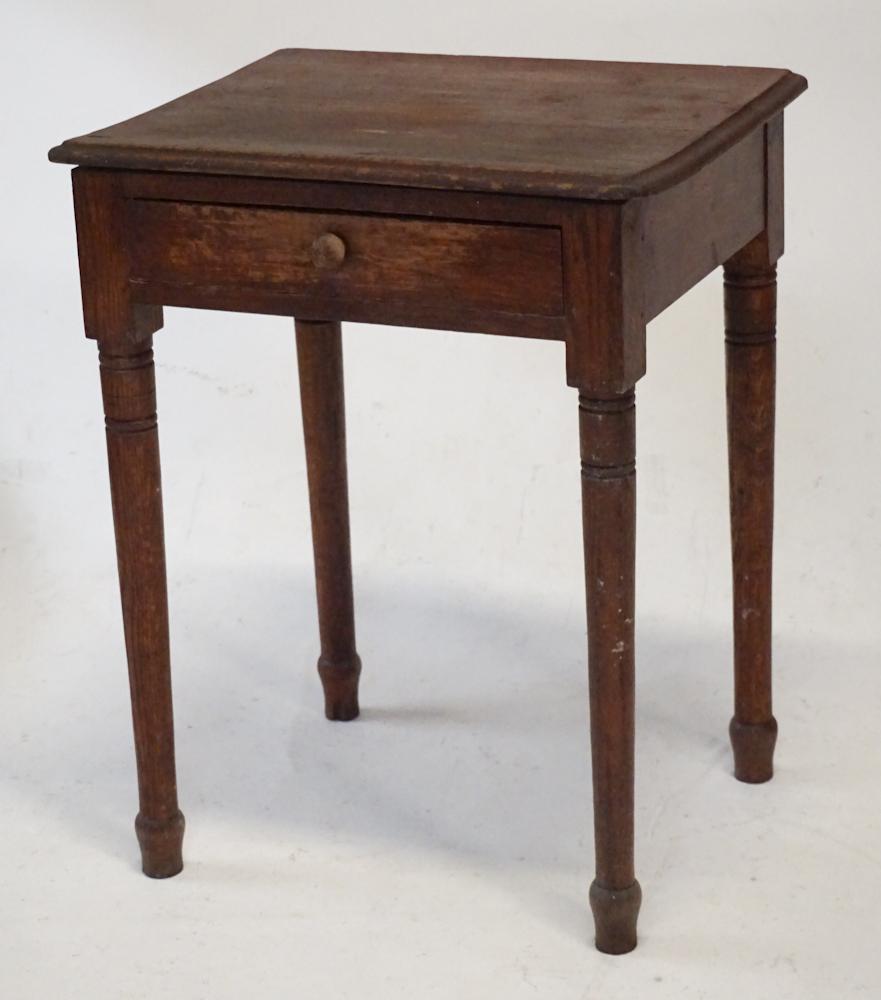 Country Sheraton Ash & Yellow Pine Side Table (1 of 3)