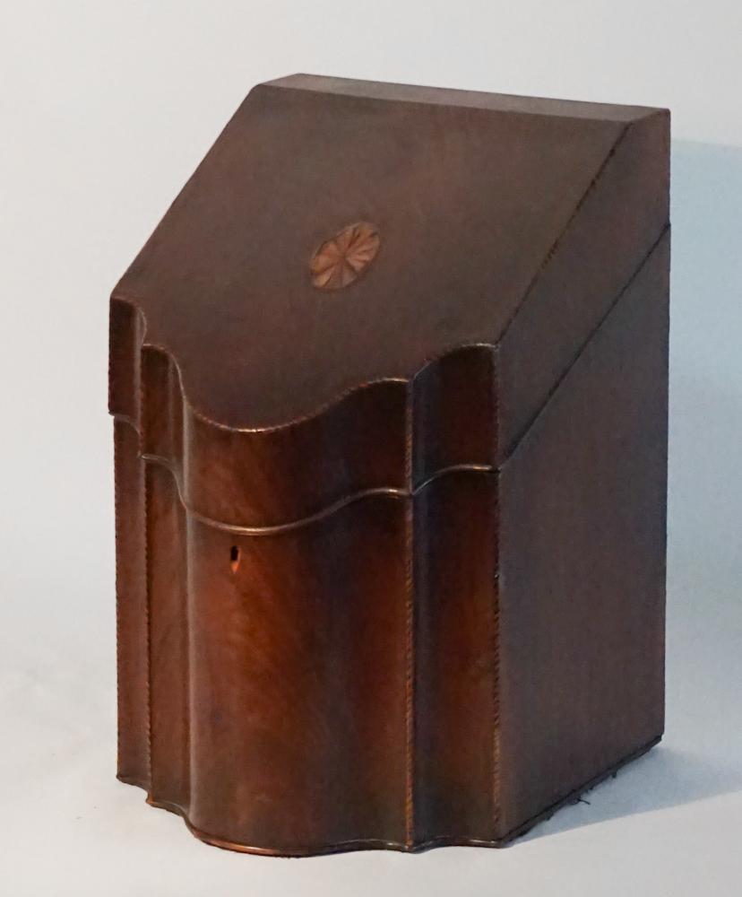 British George III Inlaid Mahogany Knife Box (1 of 3)