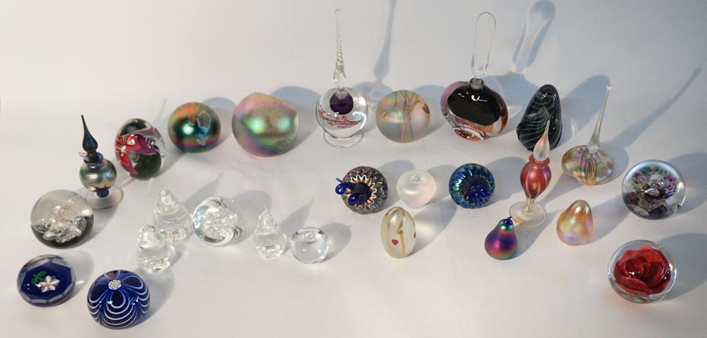 Vintage Hand Blown Glass Paperweights & Bottles (1 of 3)