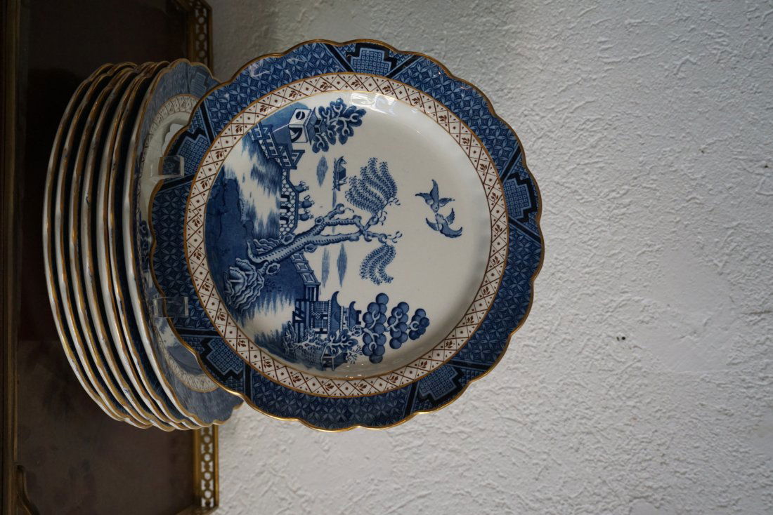 Set Booths Ironstone Porcelain Blue Willow Porcela (1 of 3)