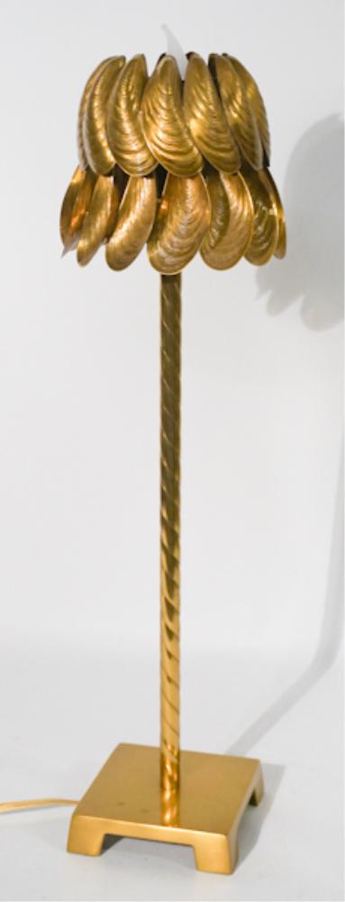 Charming Art Deco Style Cast Brass Table Lamp (1 of 1)