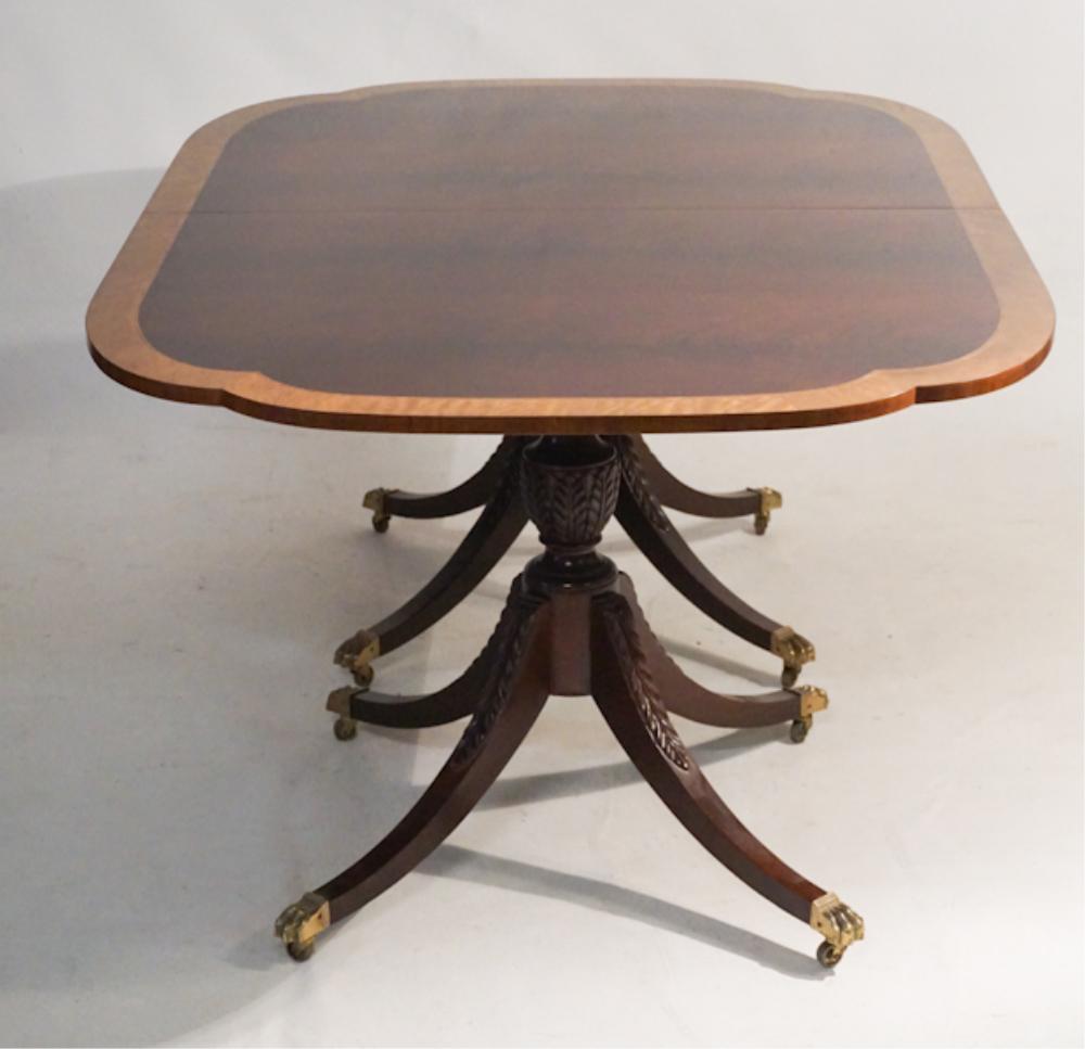 Baker Federal Style Inlaid Mahogany Dining Table (1 of 6)