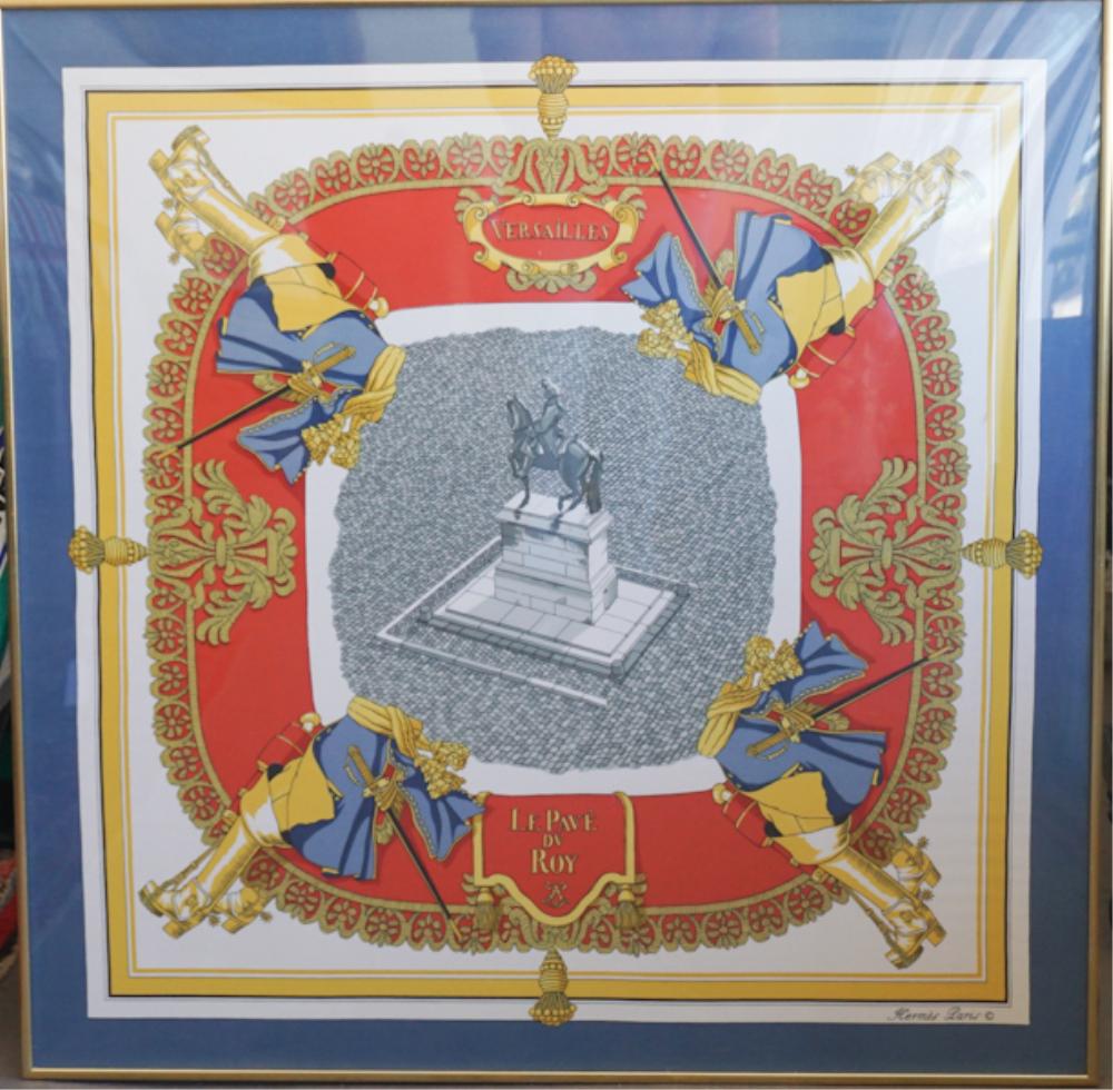 Elegant Vintage Hermes Framed Scarf (1 of 4)