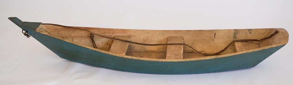 Antique or Vintage Handmade Folk Art Wooden Boat (1 of 3)
