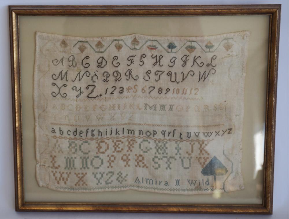 Antique Girlhood Needlework Sampler (1 of 3)