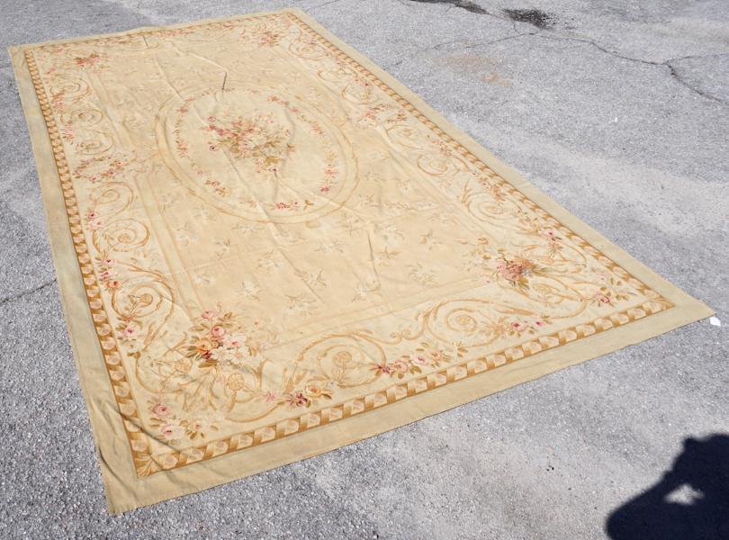 Antique French Needlepoint Aubusson Carpet (1 of 5)
