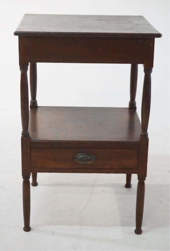 Federal Poplar One Drawer Side or Work Table (1 of 2)