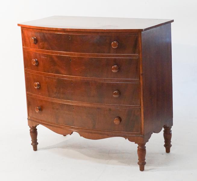 Federal Figured Mahogany Bow Front Chest (1 of 6)