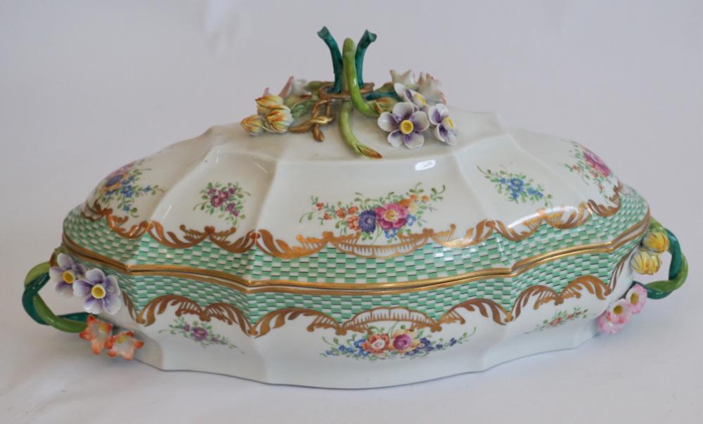 French Sevres Porcelain Lidded Serving Bowl (1 of 4)