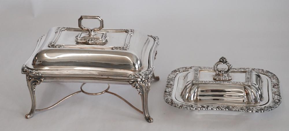 Two Fine Sheffield Plate Lidded Serving Trays (1 of 3)