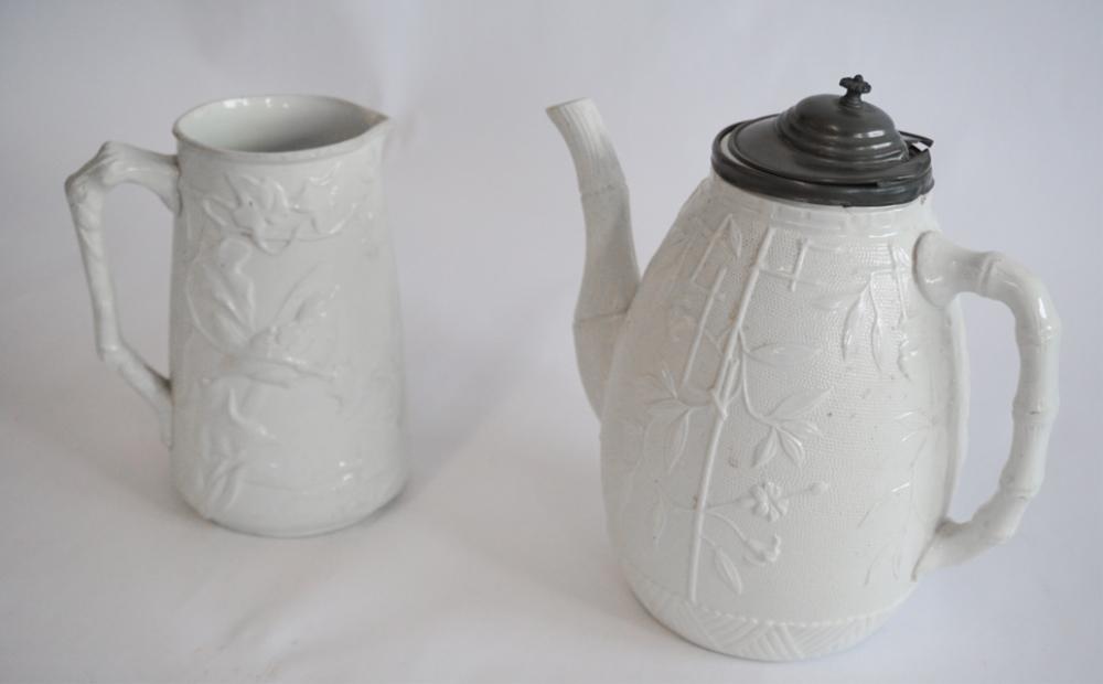 Two Antique Staffordshire Salt Glazed Vessels (1 of 2)