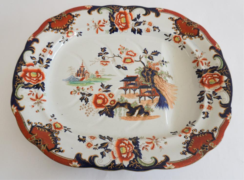 Antique Ironstone Old Imari Style Serving Platter (1 of 3)