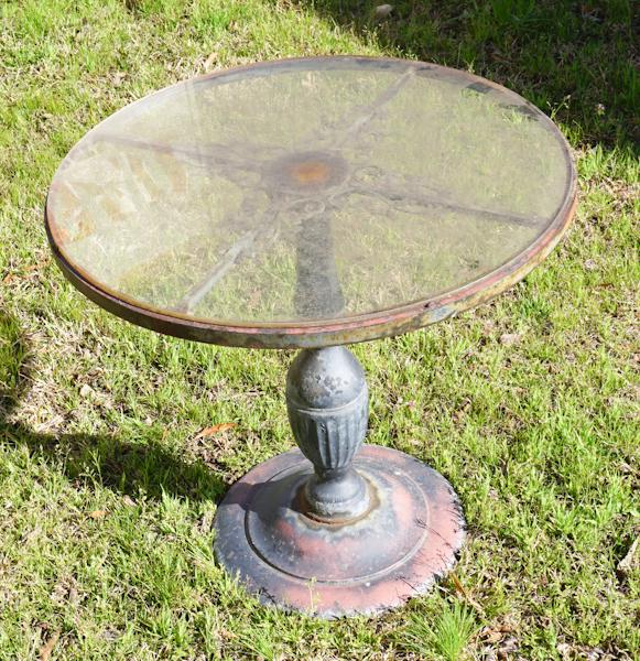 Deco Saltarini Metal & Glass Top Breakfast Table (1 of 2)