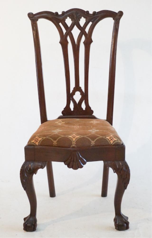 Centennial Carved Mahogany Chippendale Side Chair (1 of 5)