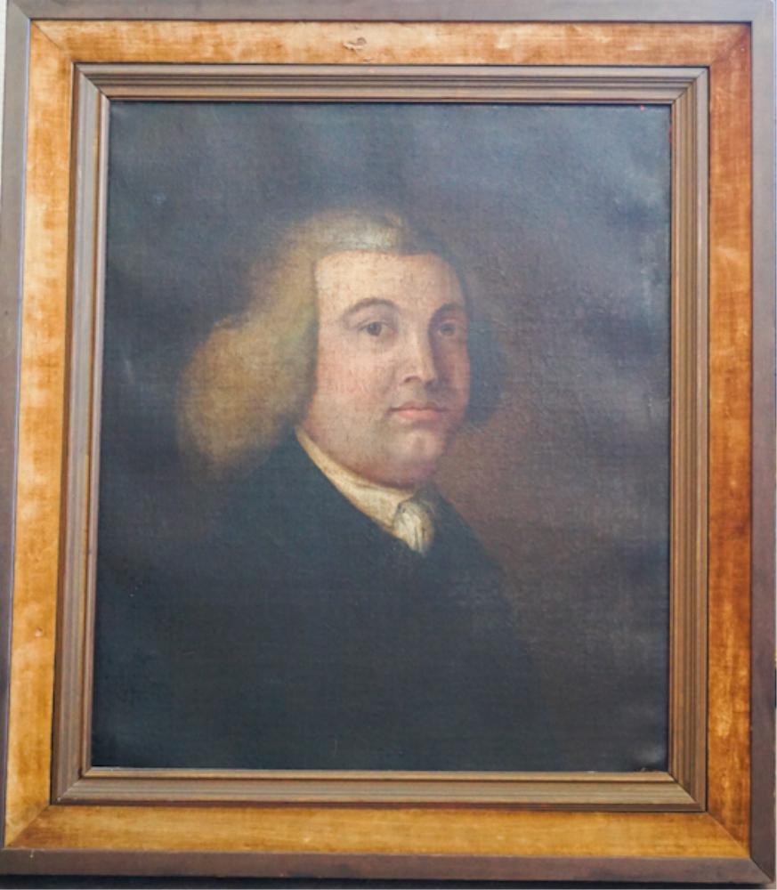 American School Portrait of Gentleman: 18th or early 19th century. Well rendered oil on canvas of gentleman of stature housed in a later 19th century frame. The piece is backed with wood. H22" W19" (without frame) Sold from the collection 