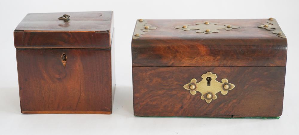 Two Antique British Tea Caddies (1 of 3)