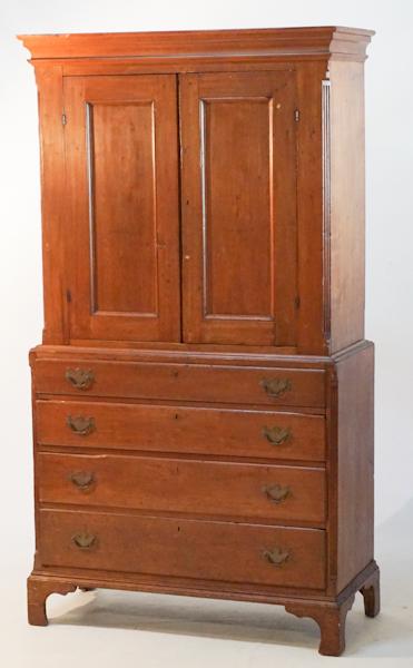 Diminutive American Chippendale Cherry Linen Press (1 of 11)