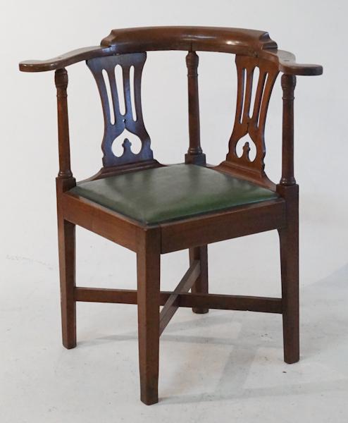 George III Mahogany Corner Chair (1 of 5)