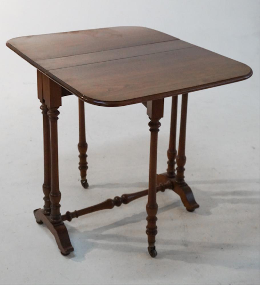 Regency Mahogany Drop Leaf Cumberland Table (1 of 3)