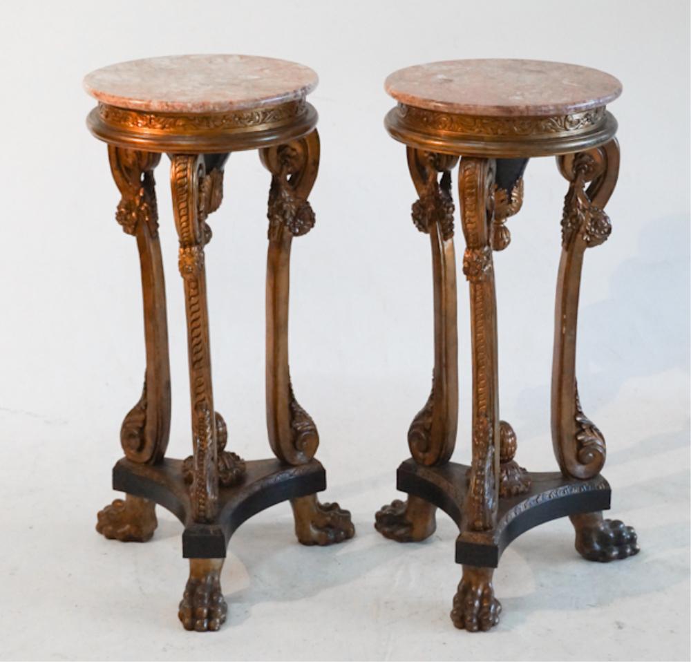 Pair Classical Style Continental Marble Top Stands (1 of 5)