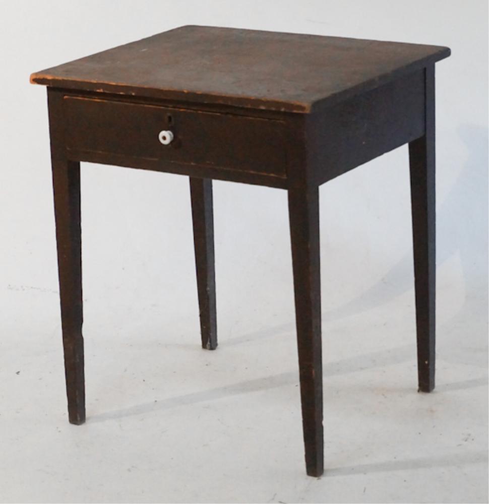 Country Federal Cherry Wood One Drawer Work Table (1 of 4)