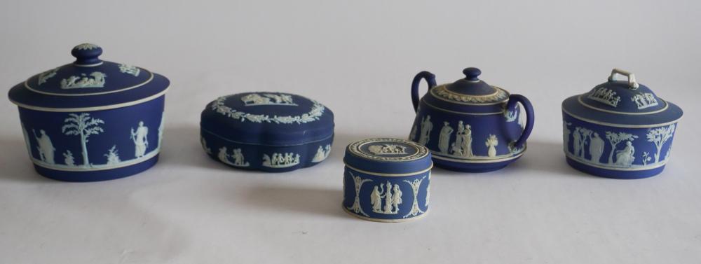 Antique Wedgwood Jasperware Lidded Boxes (1 of 3)