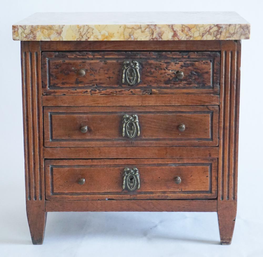 Fine French Empire Marble Top Miniature Chest (1 of 4)
