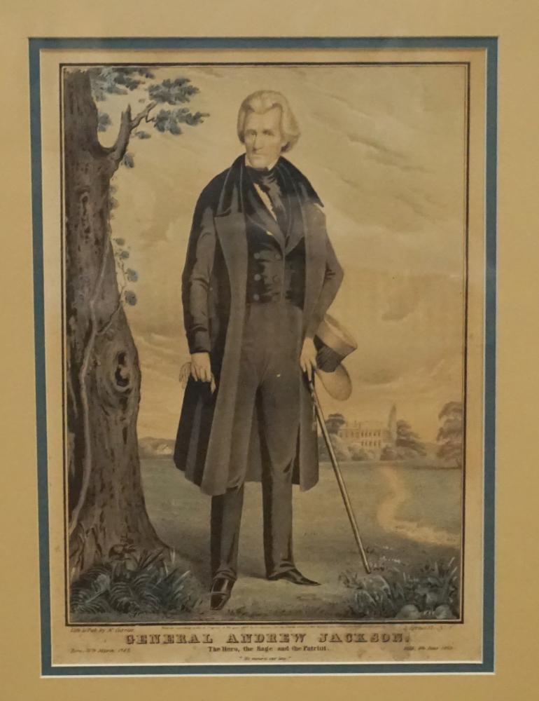 N. Currier Original Lithograph of Andrew Jackson (1 of 2)
