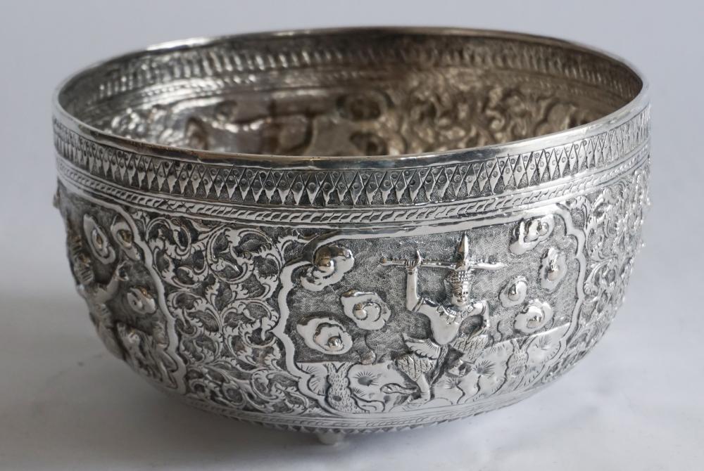 Antique South East Asian Hand Crafted Silver Bowl (1 of 6)