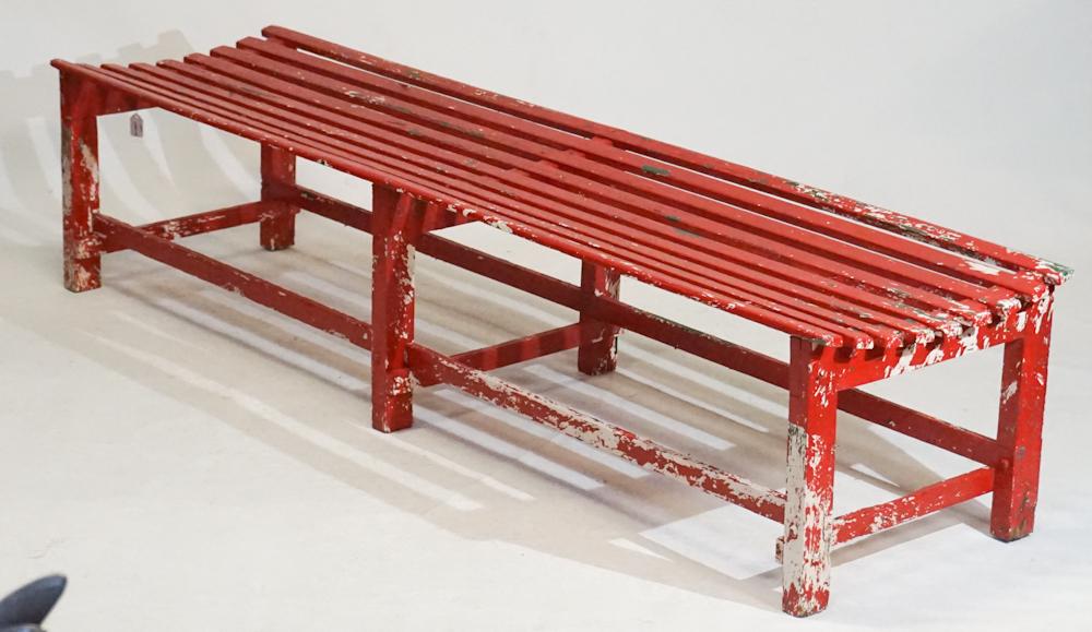 Antique Backcountry Hardwood Settle Bench (1 of 4)