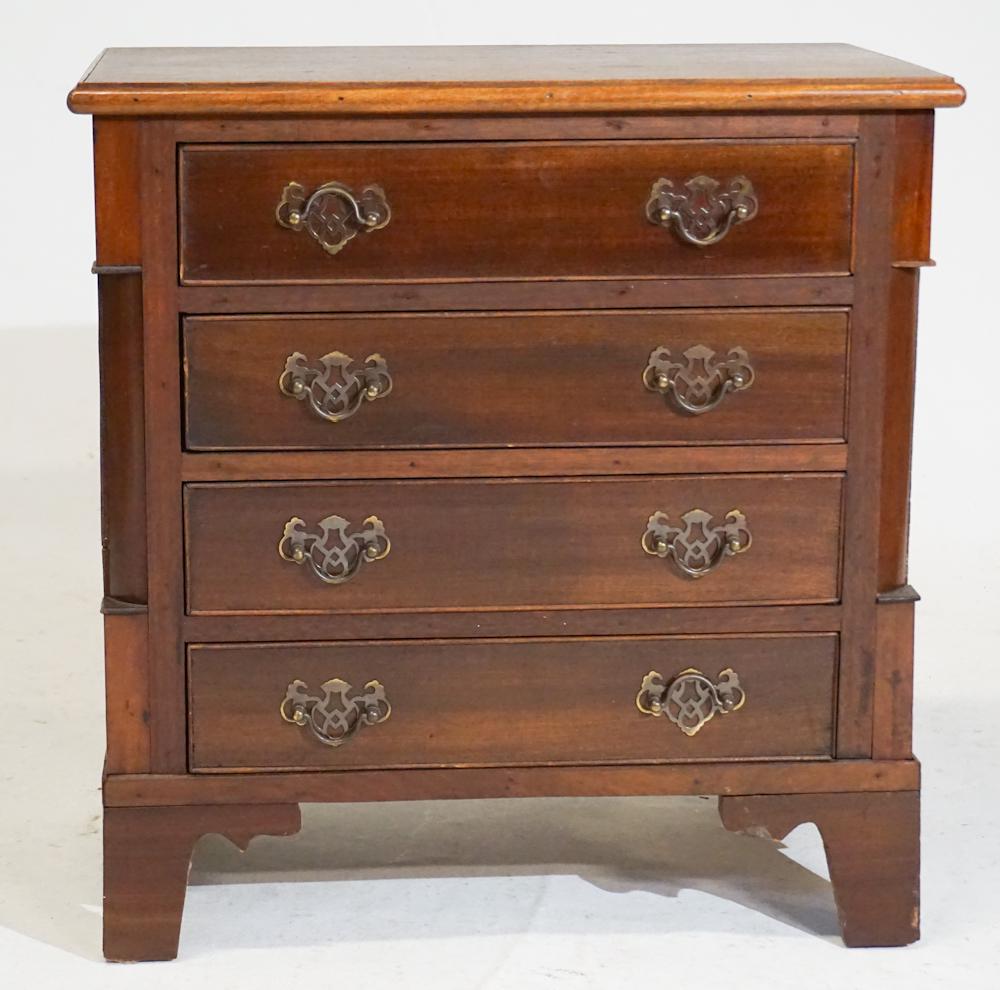George III Style Mahogany Miniature Chest (1 of 6)