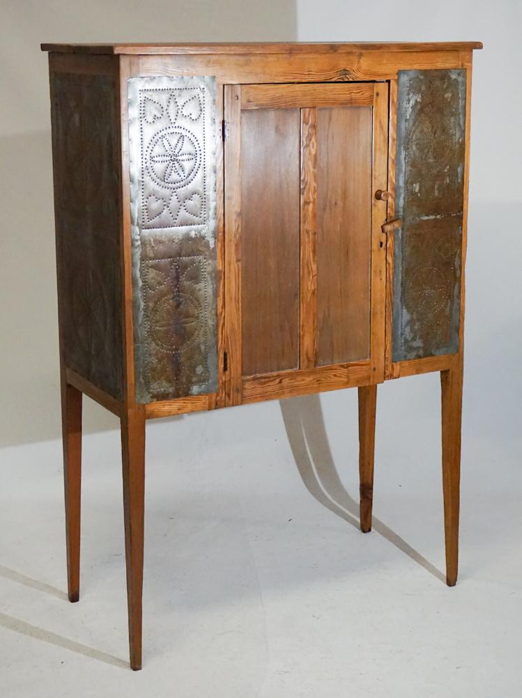 Southern Yellow Pine Punched Tin Pie Safe (1 of 5)