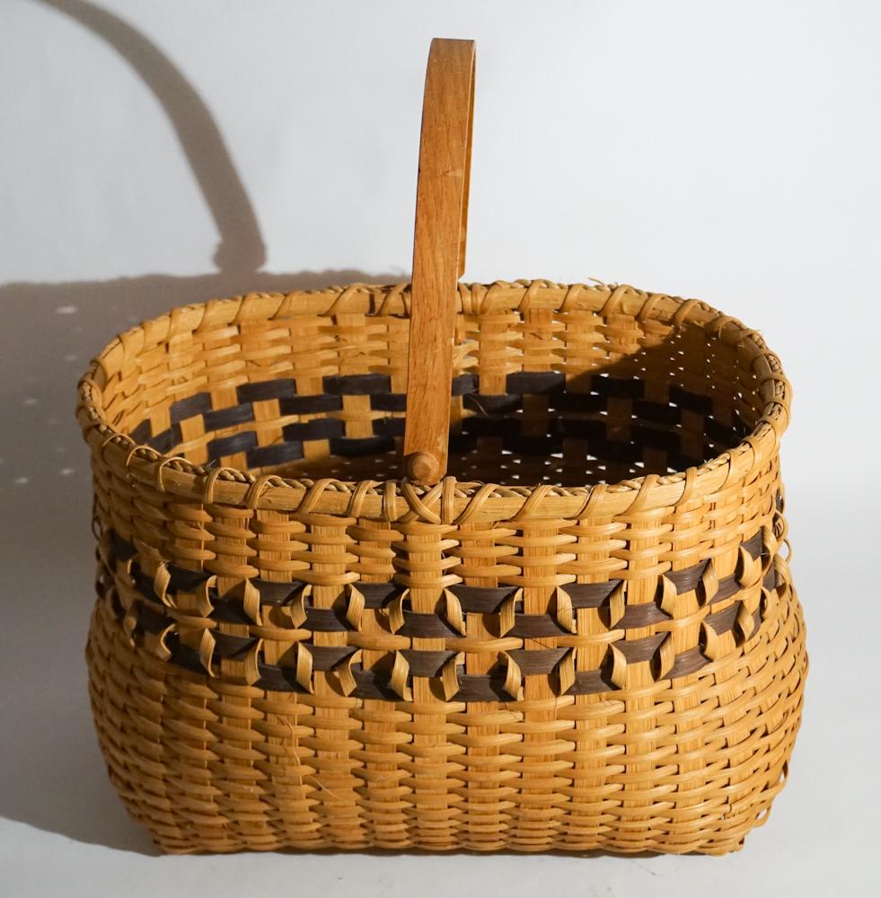 Cherokee or Choctaw Indian Woven Split Wood Basket (1 of 3)